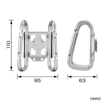 （株）ＴＪＭデザイン 着脱式工具ホルダーステン カラビナ大 SFKHS 着脱式工具ホルダーステン　カラビナ大 SFKHS-CLW