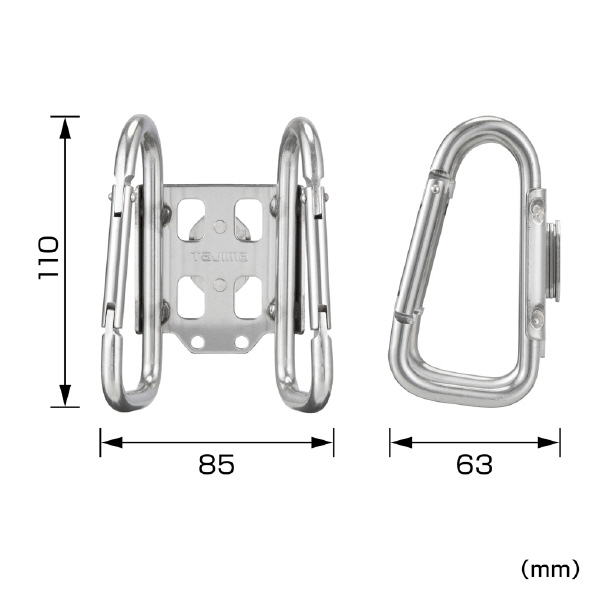 （株）ＴＪＭデザイン 着脱式工具ホルダーステン カラビナ大 SFKHS 着脱式工具ホルダーステン　カラビナ大 SFKHS-CLW