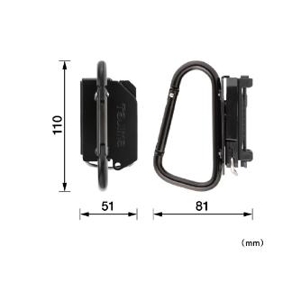 （株）ＴＪＭデザイン 着脱式工具ホルダースチール カラビナ大 SFKHI 着脱式工具ホルダースチール　カラビナ大 SFKHI-CL