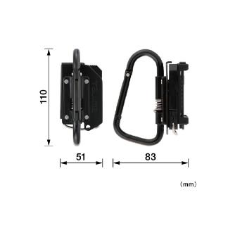 （株）ＴＪＭデザイン 着脱式工具ホルダースチール カラビナ大 SFKHI 着脱式工具ホルダースチール　カラビナ大 SFKHI-CLF