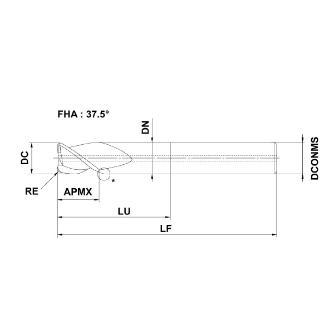 三菱マテリアル（株） DLCコーティングラジアスエンドミル DLC3SARB ＤＬＣコーティングラジアスエンドミル DLC3SARB160R400N48C