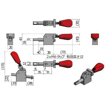 大阪角田興業（株） デュアルクランプ 下方押え型 SUD デュアルクランプ　下方押え型 SUD-20ST-L