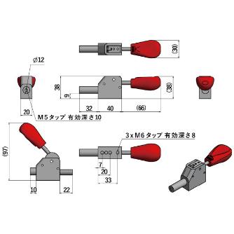 大阪角田興業（株） デュアルクランプ 横押型 YSP デュアルクランプ　横押型 YSP-22ST