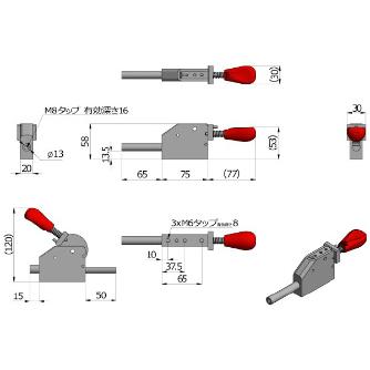大阪角田興業（株） デュアルクランプ 横押型 YSP デュアルクランプ　横押型 YSP-50ST-L