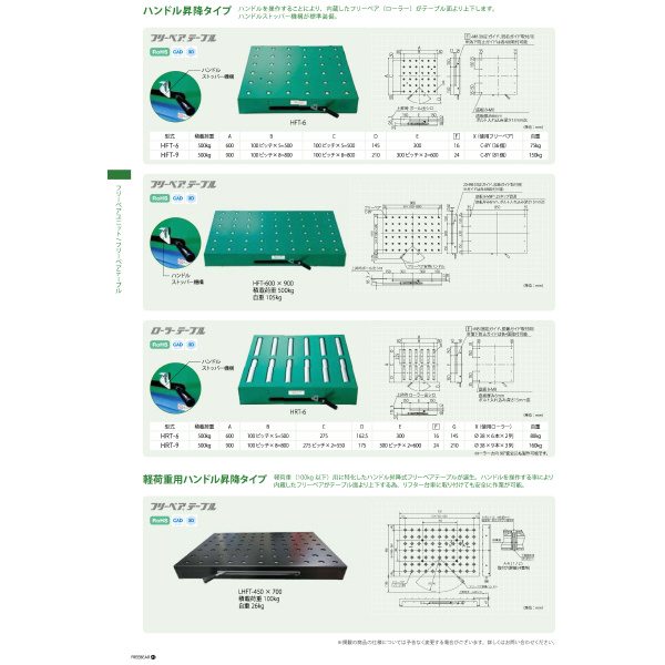 （株）フリーベアコーポレーション HFT ハンドル昇降タイプ HFT ＨＦＴ　ハンドル昇降タイプ HFT-600X900