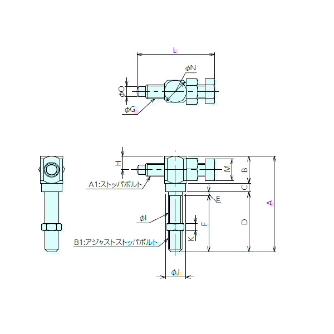 （株）ナベヤ アルミアジャストストッパーボルト AASB8 アルミアジャストストッパーボルト AASB8
