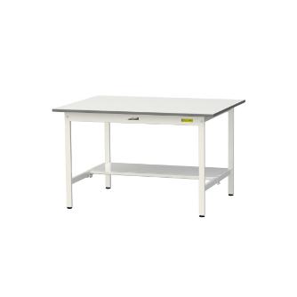 山金工業（株） ワークテーブル150シリーズ　固定式　半面棚板付　SUP ワークテーブル１５０シリーズ　固定式 SUP-1290T-WW