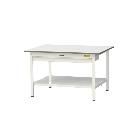 山金工業（株） ワークテーブル150シリーズ　固定式　ワイド引出し+全面棚板付　SUP