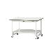 山金工業（株） ワークテーブル150シリーズ　ワンタッチ移動タイプ　全面棚板付　SUPU ワークテーブル１５０シリーズ SUPU-1290TT-WW