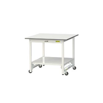 山金工業（株） ワークテーブル150シリーズ　ワンタッチ移動タイプ　全面棚板付　SUPU ワークテーブル１５０シリーズ SUPU-990TT-WW