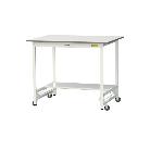 山金工業（株） ワークテーブル150シリーズ　ワンタッチ移動タイプ　半面棚板付　SUPUH