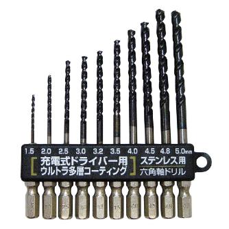 スエカゲツール（株） ステンレス用新快削6角軸ドリルセット PS ステンレス用新快削６角軸ドリルセット PS599