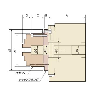 津田駒工業（株） スクロールチャック(フランジ付) RWE-200 スクロールチャック（フランジ付） 190MM ﾌﾗﾝｼﾞﾂｷﾁｬｯｸ RWE-200