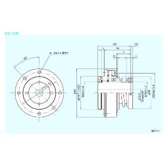 （株）三共製作所 トルクリミッタ TFシリーズ 6TF トルクリミッタ　ＴＦシリーズ 6TF-1C(ｼﾀｱﾅﾋﾝ)