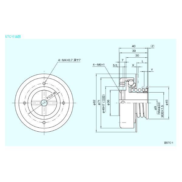 （株）三共製作所 トルクリミッタ TCシリーズ 5TC トルクリミッタ　ＴＣシリーズ 5TC-030C(ｼﾀｱﾅﾋﾝ)