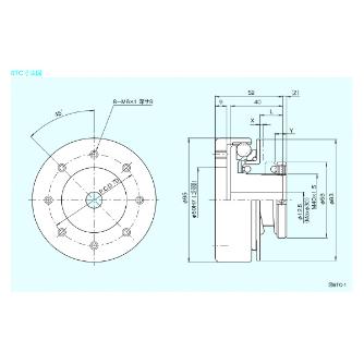 （株）三共製作所 トルクリミッタ TCシリーズ 6TC トルクリミッタ　ＴＣシリーズ 6TC-06C(ｼﾀｱﾅﾋﾝ)