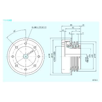 （株）三共製作所 トルクリミッタ TCシリーズ 7TC トルクリミッタ　ＴＣシリーズ 7TC-10A(ｼﾀｱﾅﾋﾝ)