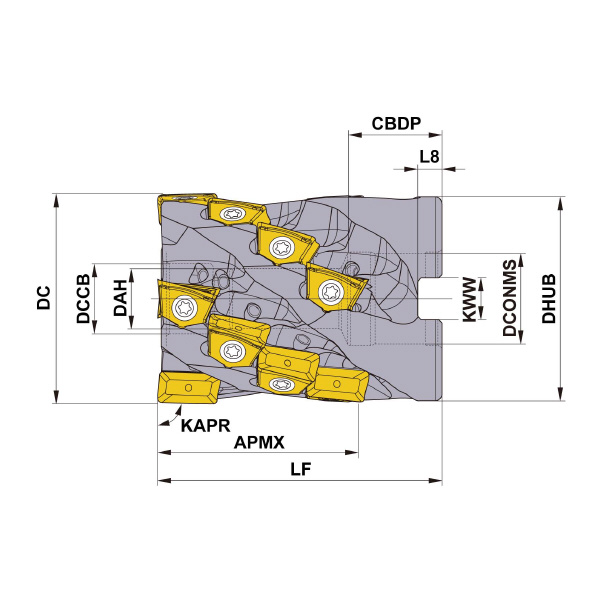 三菱マテリアル（株） カッタ 深切込み用(シェルタイプ) VFX カッタ　深切込み用（シェルタイプ） VFX6-080A05A031R