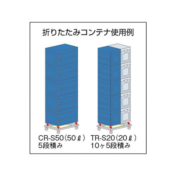 アズワン（株） コンテナ専用台車 ND－CR 0-1805-11 コンテナ専用台車　ＮＤ－ＣＲ 0-1805-11