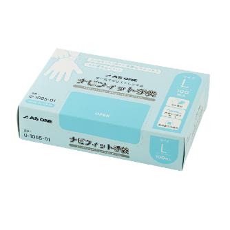 アズワン（株） ナビフィット手袋P 0-1065 ナビフィット手袋ＰＥ　Ｌ　１００枚入 0-1065-01