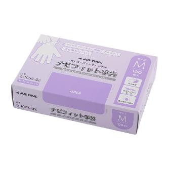 アズワン（株） ナビフィット手袋P 0-1065 ナビフィット手袋ＰＥ　Ｍ　１００枚入 0-1065-02