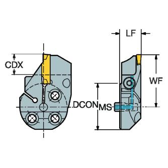 サンドビック（株） コロカット1・2カッティングヘッド【F】 570 コロカット１・２カッティングヘッド【Ｆ】 570-32L123G15B042A