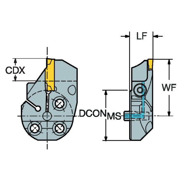 サンドビック（株） コロカット1・2カッティングヘッド【F】 570 コロカット１・２カッティングヘッド【Ｆ】 570-32L123G15B054A