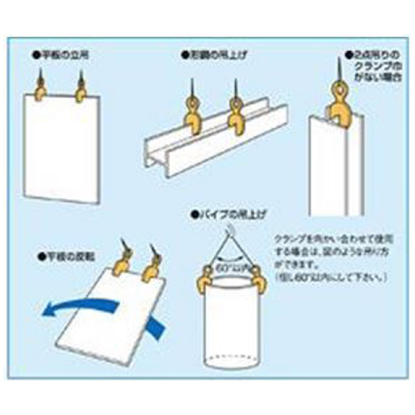 （株）スーパーツール 縦吊クランプ(ロックハンドル式) SVC-H 立吊クランプ SVC7H