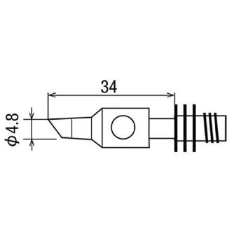 太洋電機産業（株） 替こて先 GPー101S用 GP 替こて先　ＧＰ－１０１Ｓ用 GP-101T-4.8C