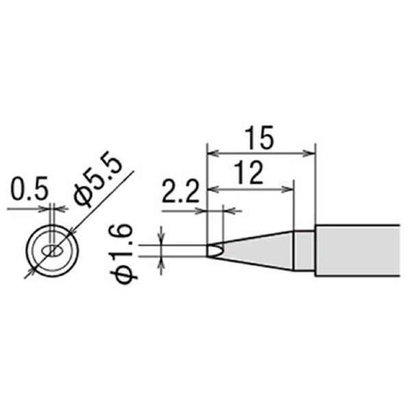 太洋電機産業（株） 交換こて先 PX-2RT 交換こて先 PX-2RT-1.6D