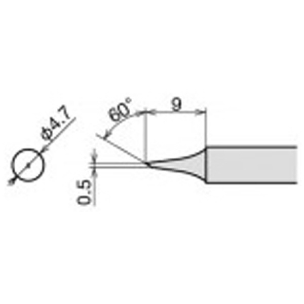 太洋電機産業（株） 交換こて先 RX-80HRT 交換こて先 RX-80HRT-0.5C