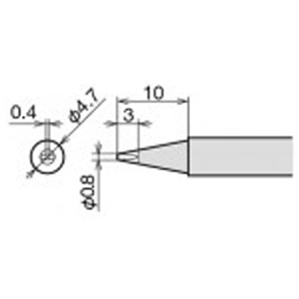 太洋電機産業（株） 交換こて先 RX-80HRT 交換こて先 RX-80HRT-0.8D