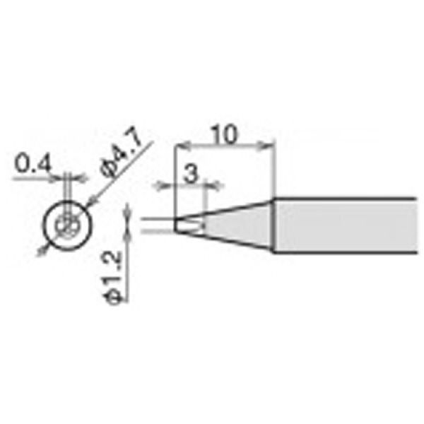 太洋電機産業（株） 交換こて先 RX-80HRT 交換こて先 RX-80HRT-1.2D