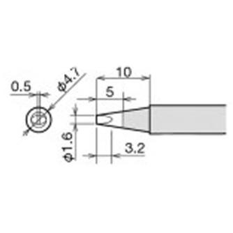 太洋電機産業（株） 交換こて先 RX-80HRT 交換こて先 RX-80HRT-1.6D