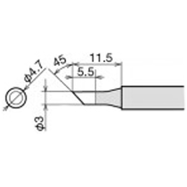 太洋電機産業（株） 交換こて先 RX-80HRT 交換こて先 RX-80HRT-3C