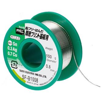 太洋電機産業（株） 鉛フリー 100G SF 鉛フリー　１００Ｇー０．８ SF-B1008