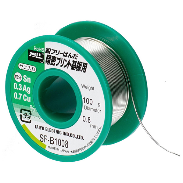太洋電機産業（株） 鉛フリー 100G SF 鉛フリー　１００Ｇー０．８ SF-B1008