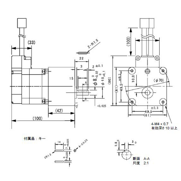 （株）ダイアディックシステムズ サーボモータ RSA サーボモータ RSA0611-G2+G