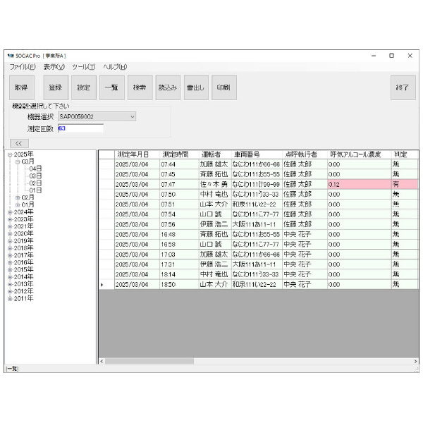 中央自動車工業（株） アルコール検知器 ソシアック・プロ SC-302 アルコール検知器　ソシアック・プロ SC-302
