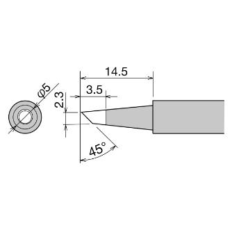 太洋電機産業（株） 替こて先 PXー280用 PX 替こて先　ＰＸ－２８０用 PX-28RT-2.3BC