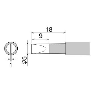 太洋電機産業（株） 替こて先 PXー280用 PX 替こて先　ＰＸ－２８０用 PX-28RT-5D