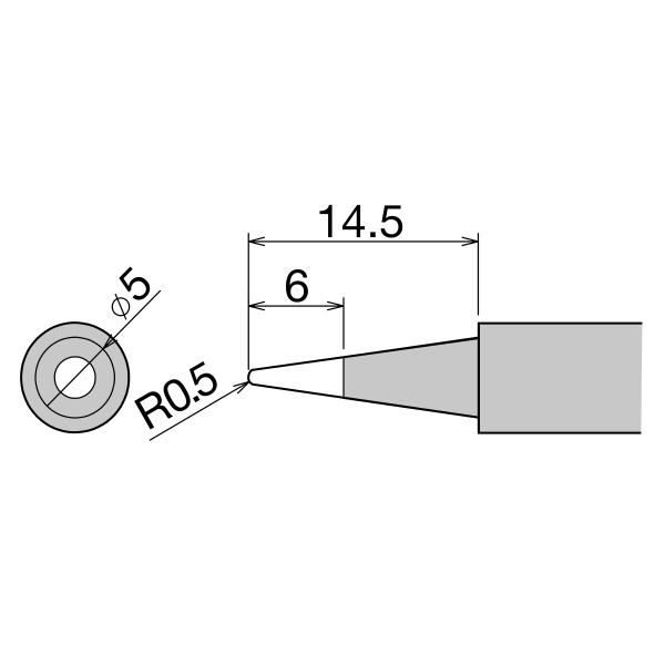 太洋電機産業（株） 替こて先 PXー280用 PX 替こて先　ＰＸ－２８０用 PX-28RT-B
