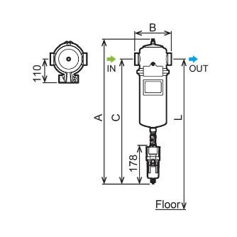 オリオン機械（株） スーパーミストフィルター MSF スーパーミストフィルター MSF1005D