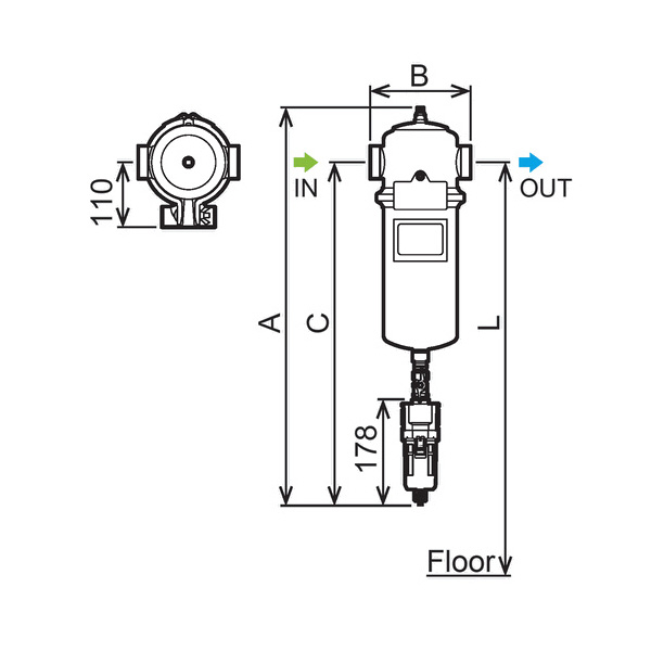 オリオン機械（株） スーパーミストフィルター MSF スーパーミストフィルター MSF1700D