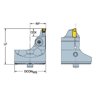 サンドビック（株） QIヘッド 端面溝入れ加工用 【F】 SL-QI ＱＩヘッド　端面溝入れ加工用　【Ｆ】 SL-QI-LG08C32-024A