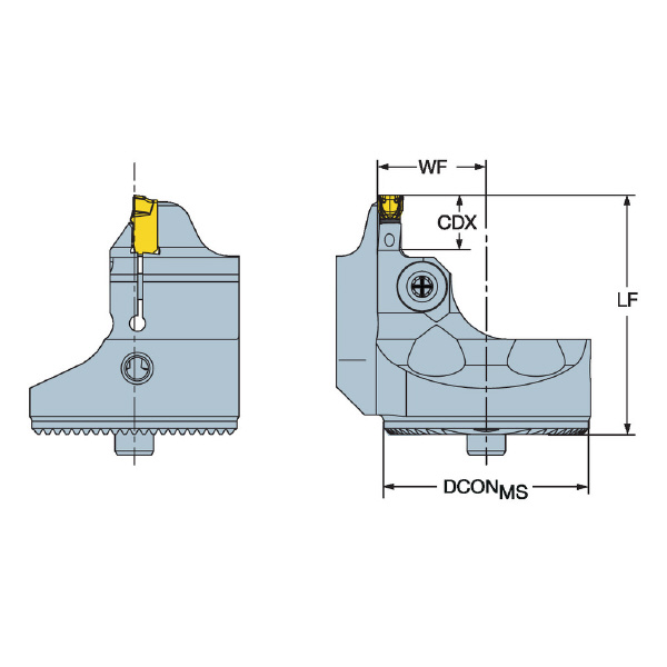 サンドビック（株） QIヘッド 端面溝入れ加工用 SL-QI ＱＩヘッド　端面溝入れ加工用　【Ｆ】 SL-QI-RG08C32-024B