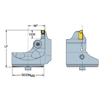 サンドビック（株） QIヘッド 端面溝入れ加工用 【F】 SL-QI ＱＩヘッド　端面溝入れ加工用　【Ｆ】 SL-QI-LG08C32-024B