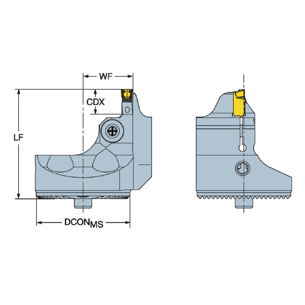 サンドビック（株） QIヘッド 端面溝入れ加工用 【F】 SL-QI ＱＩヘッド　端面溝入れ加工用　【Ｆ】 SL-QI-LG08C32-024B