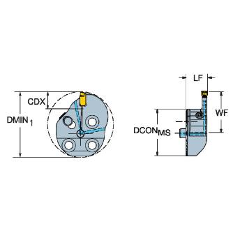 サンドビック（株） QIヘッド 端面溝入れ加工用 【F】 SL-QI ＱＩヘッド　端面溝入れ加工用　【Ｆ】 SL-QI-RG05C25-32