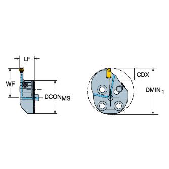 サンドビック（株） QIヘッド 端面溝入れ加工用 【F】 SL-QI ＱＩヘッド　端面溝入れ加工用　【Ｆ】 SL-QI-LG05C25-32